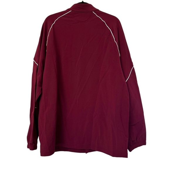 Under Armour All Season Gear Maroon & White Full Zip Track Jacket - Picture 2 of 4